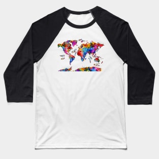 world map Baseball T-Shirt